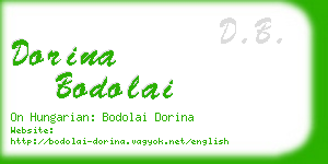 dorina bodolai business card